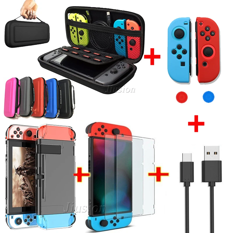 Tech Protect Accessories - 6 で 1 キットバッグニンテンドースイッチアクセサリー EVA ハードシェルゲームケースハイテクポーチ