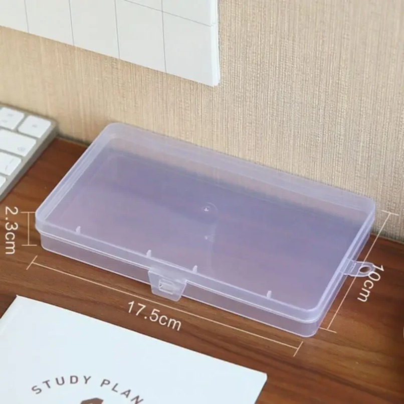 透明プラスチック製収納ボックス、蓋付きデスクトップオーガナイ - Tech Accessories For Office Desk のレビューと価格