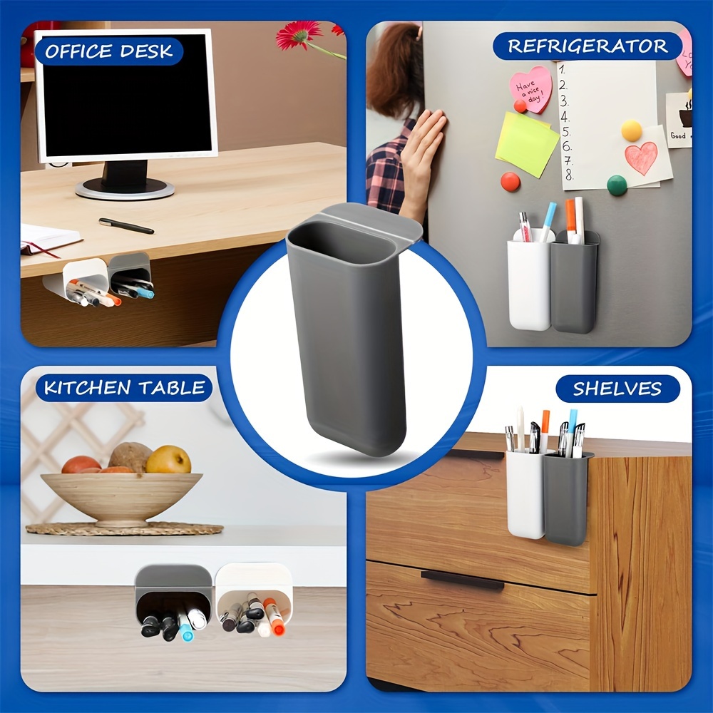 デスクペンホルダー、クリップオン鉛筆収納容器、粘着事務用品ア - Tech Accessories For Office Desk のレビューと価格