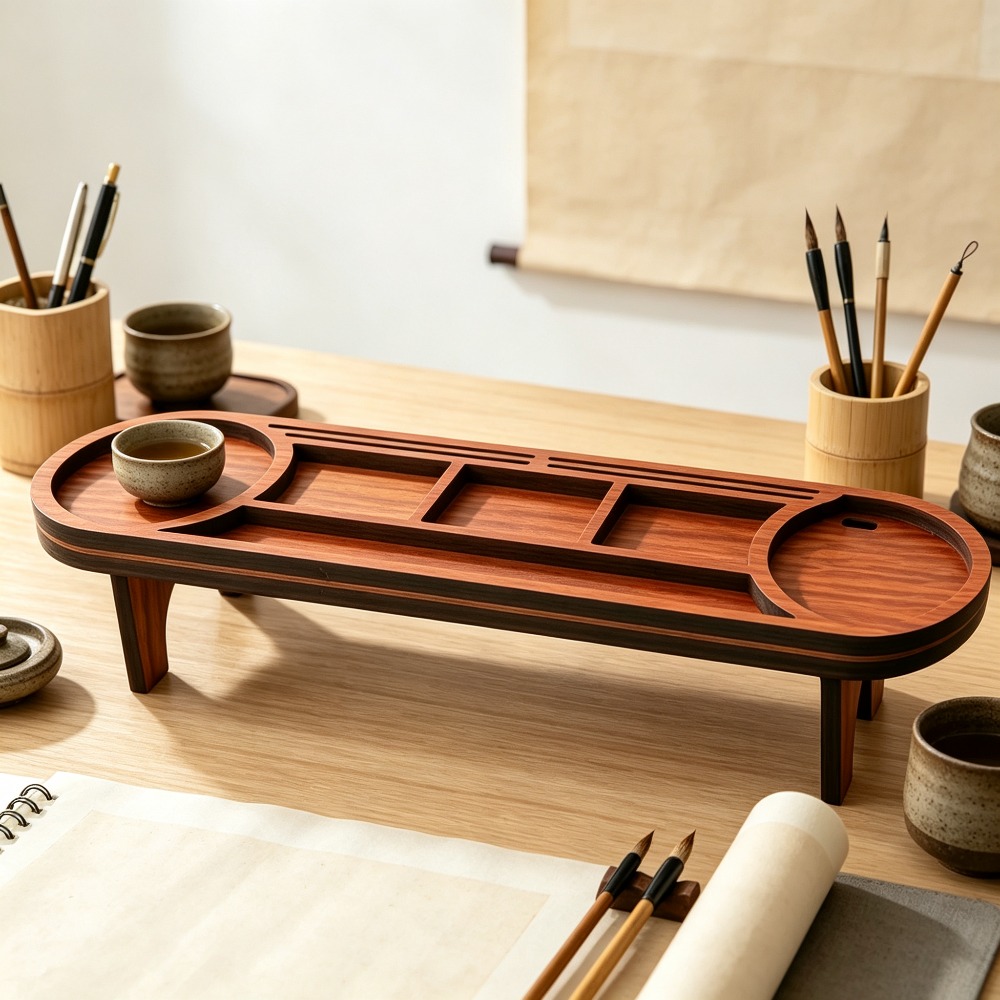 木製デスクオーガナイザー 電話スタンド付き 多機能デスクトッ - Tech Accessories For Office Desk のレビューと価格