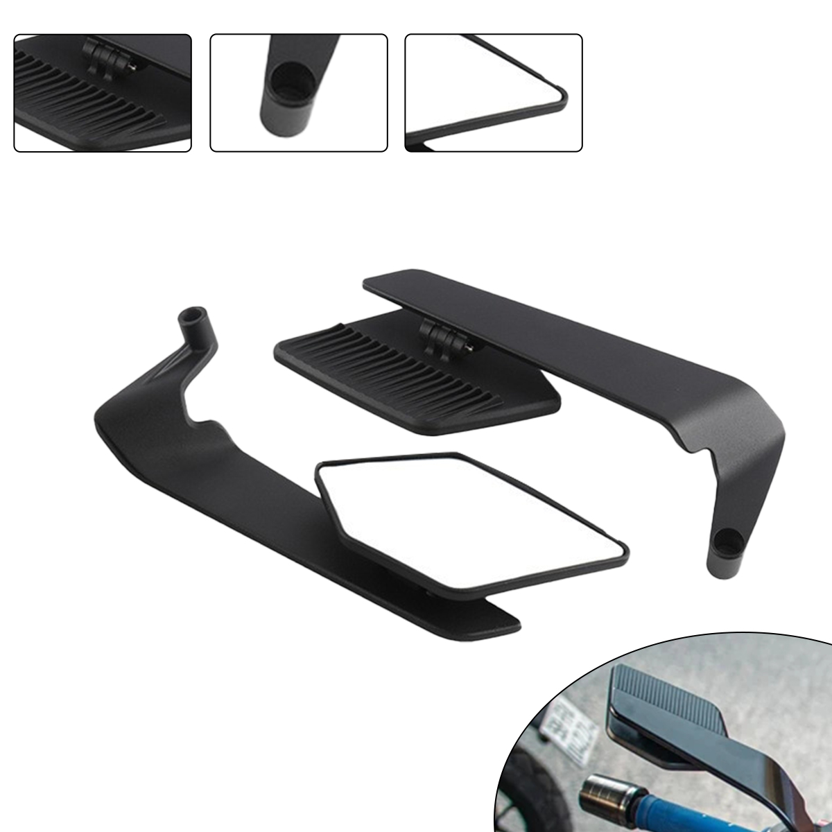 オートバイミラー ステルスマックスミラーキット 回転調整可能 - Xmax Tech Max Accessories のレビューと価格